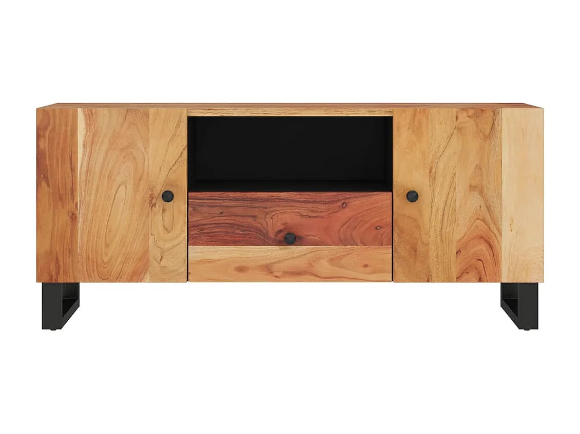 Mueble de TV 105x33,5x46 cm madera maciza de acacia