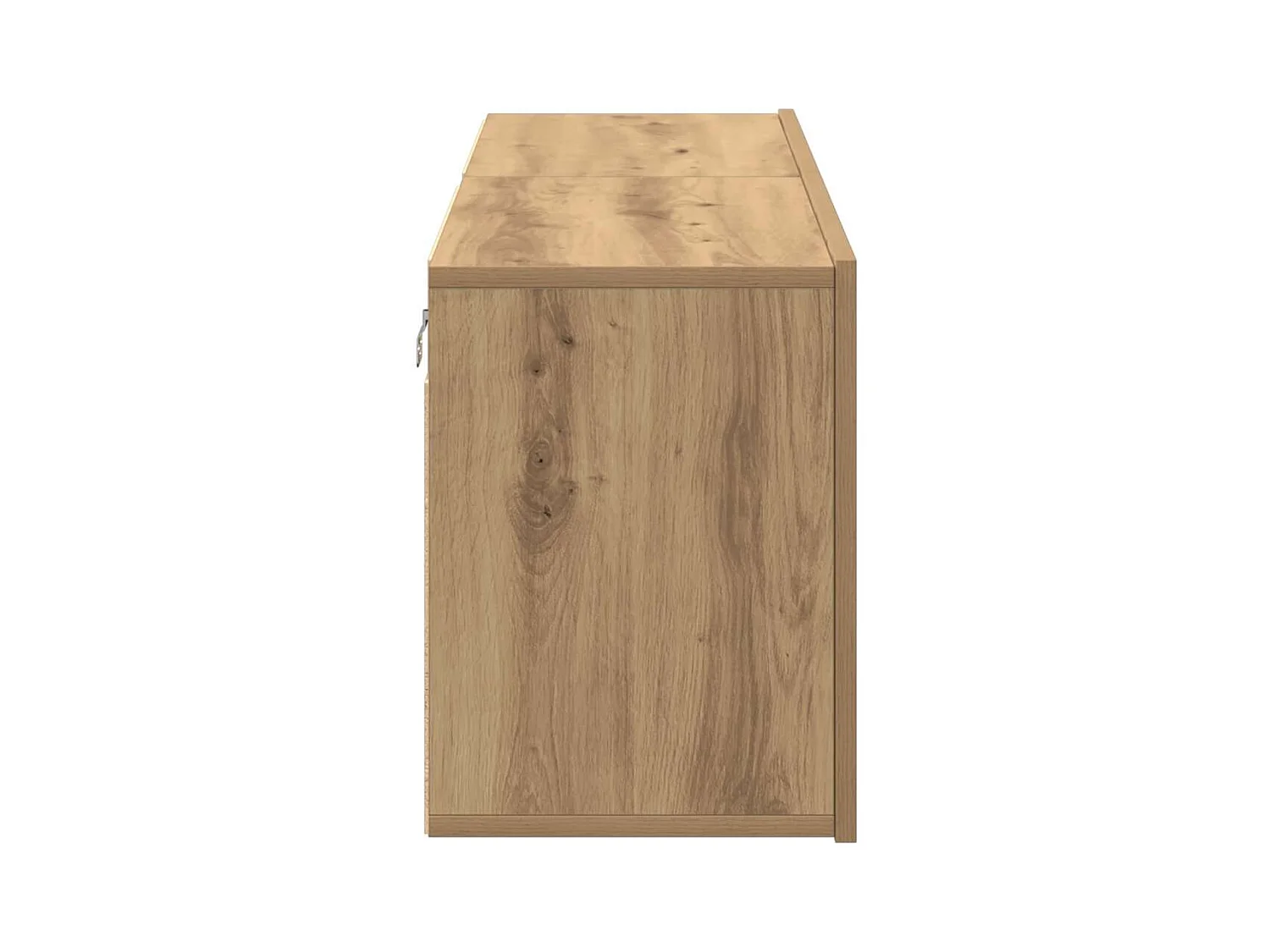 Muebles de TV de pared de 2 piezas, roble hecho a mano, 80x30x41 cm