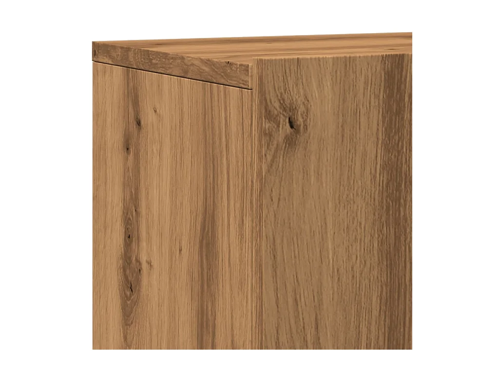 Muebles de TV de pared de 2 piezas, roble hecho a mano, 80x30x41 cm