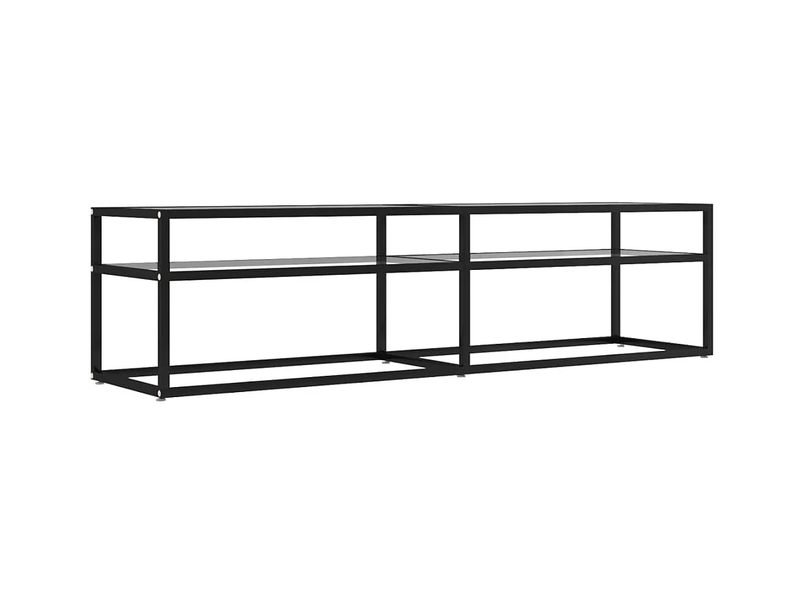 Meuble TV transparent 160x40x40,5 cm verre trempé