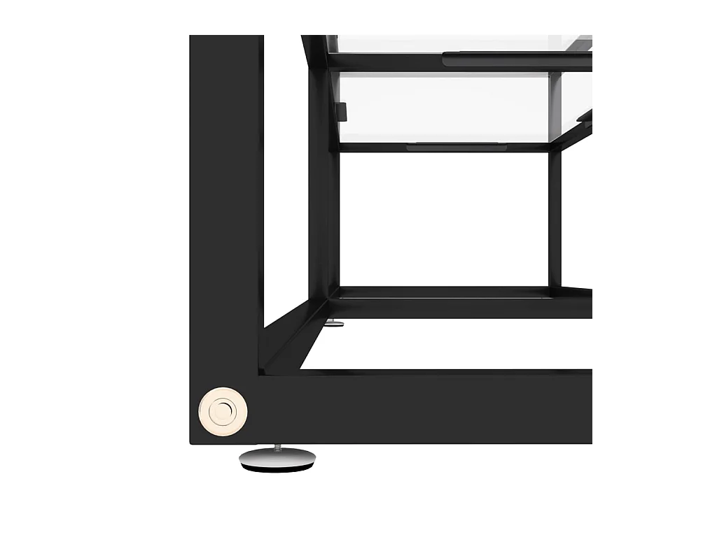 Meuble TV transparent 160x40x40,5 cm verre trempé