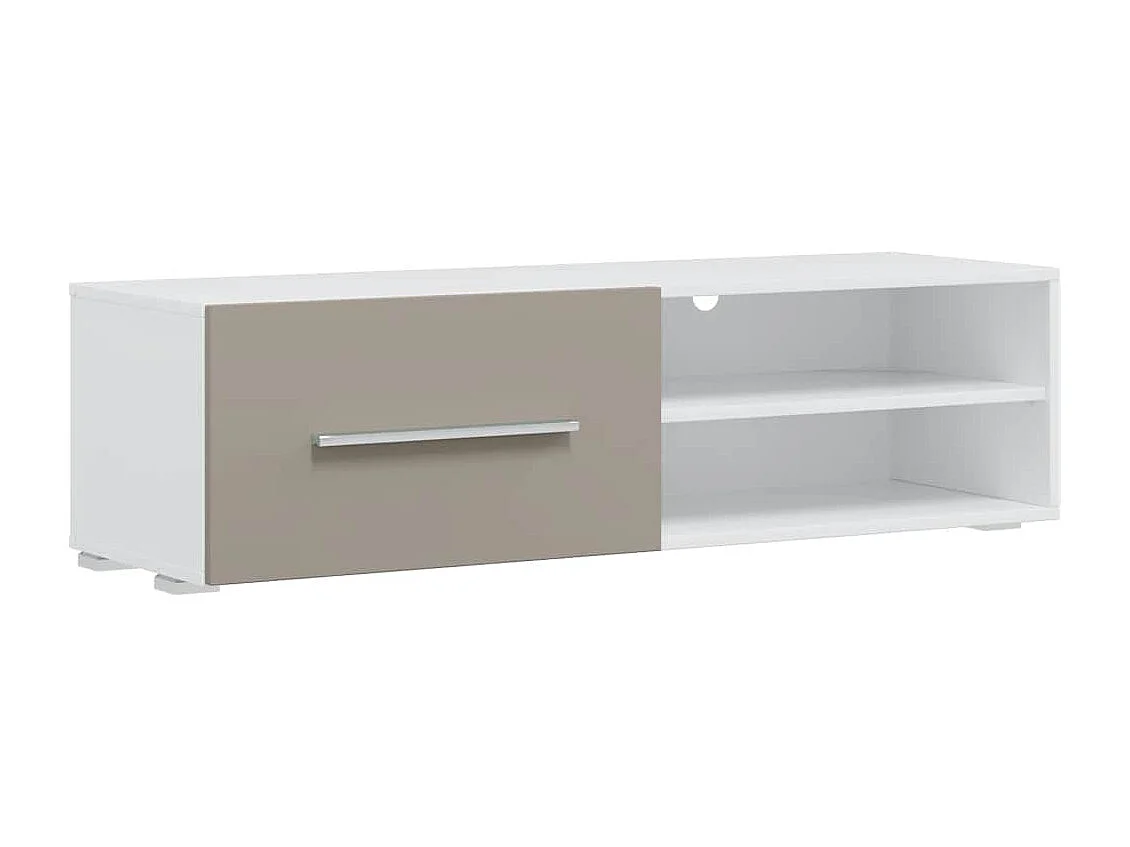 Meubles TV avec lumière LED 5 pcs gris pierre bois d'ingénierie