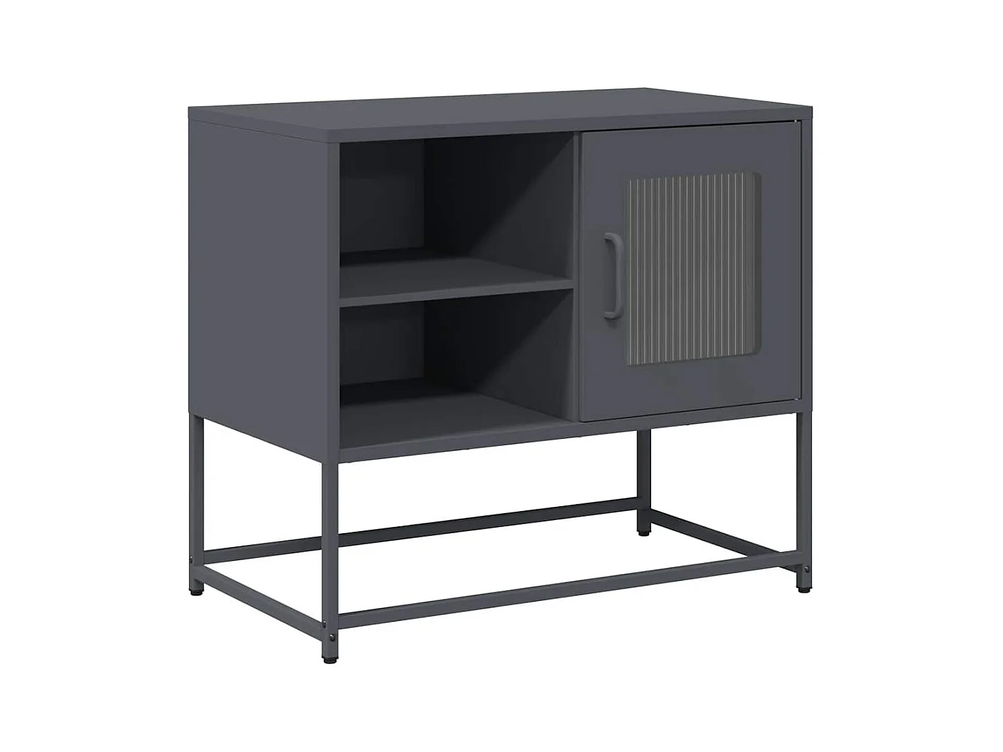 Mobile porta TV antracite 68x39x60,5 cm acciaio