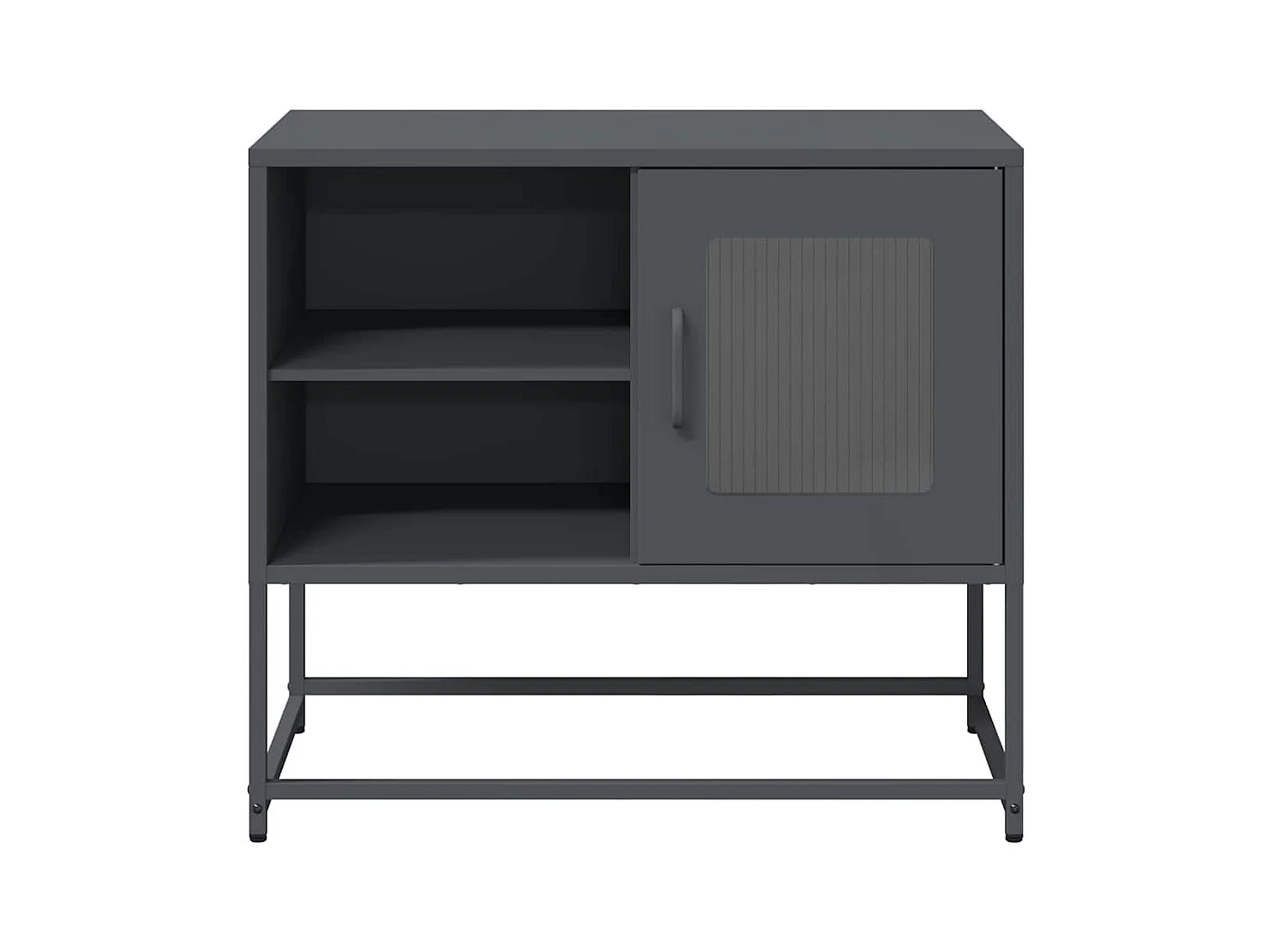 Mobile porta TV antracite 68x39x60,5 cm acciaio