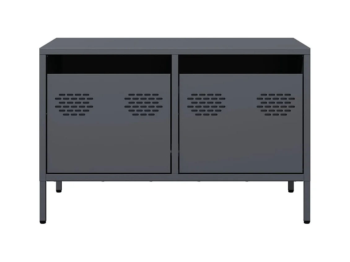 Mobile porta TV antracite 68x39x43,5 cm acciaio laminato a freddo