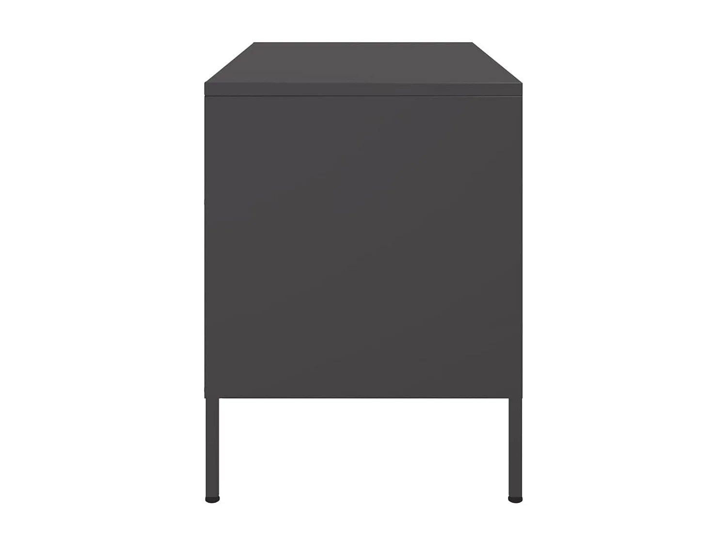 Mueble TV 2 piezas negro 68x39x50,5 cm acero