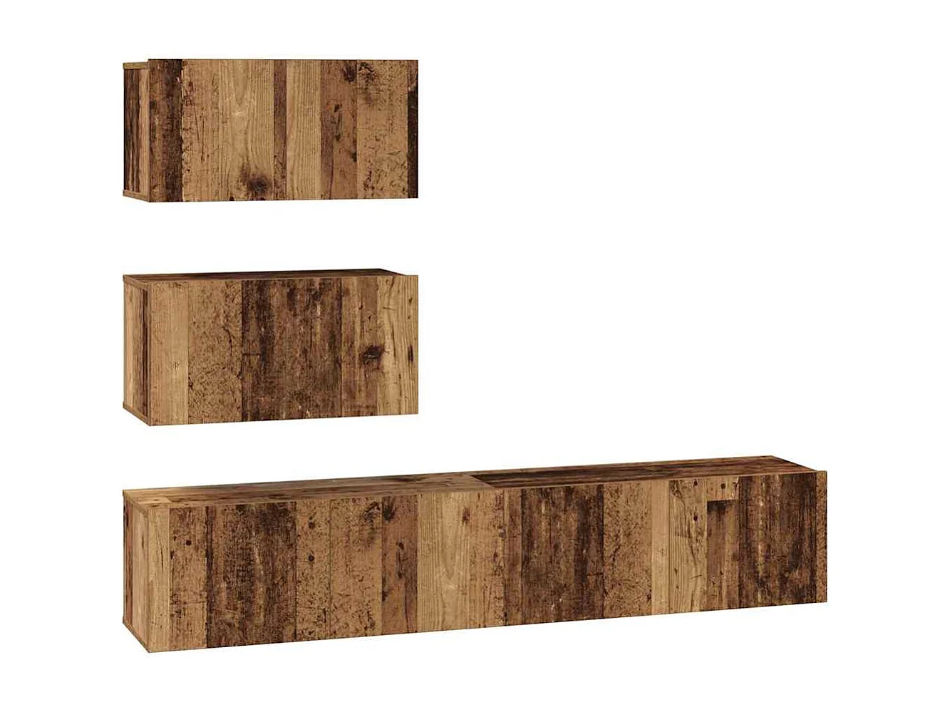 Ensemble meuble TV 4 pcs Bois ancien 80 x 30 x 30 cm