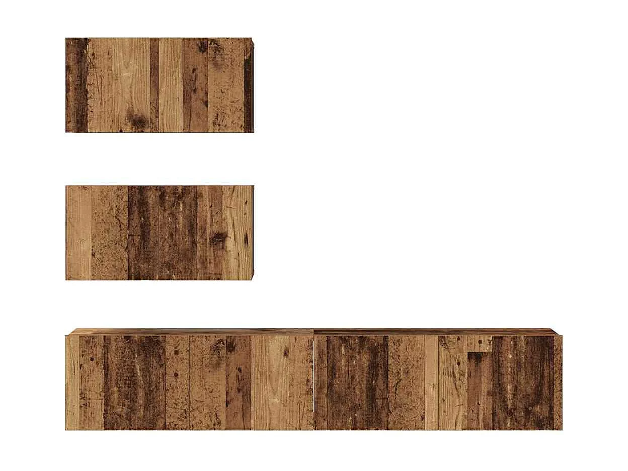 Ensemble meuble TV 4 pcs Bois ancien 80 x 30 x 30 cm