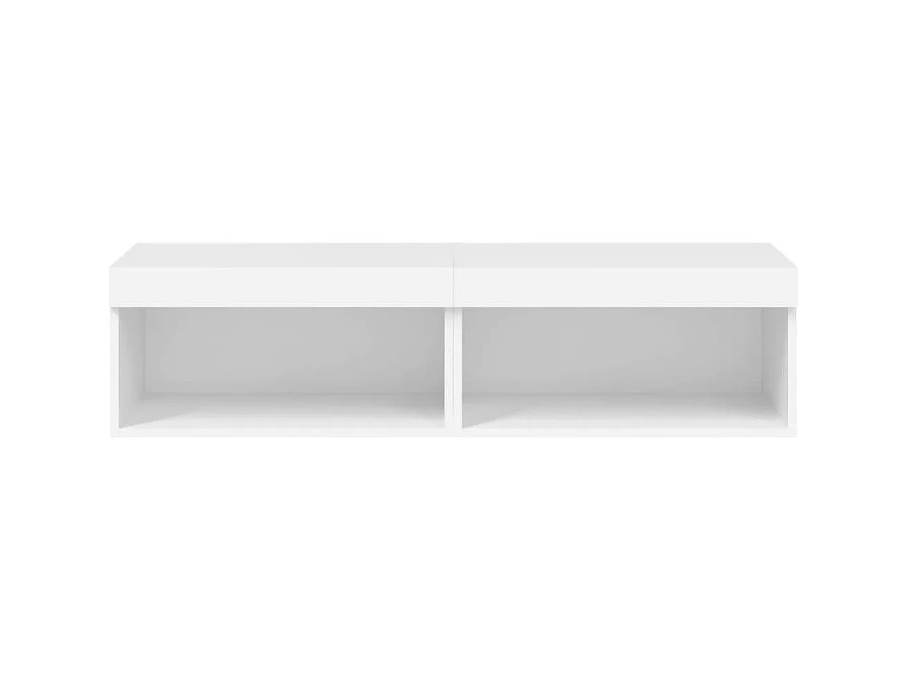 Meubles TV avec lumières LED 2 pcs blanc 60x30x30 cm