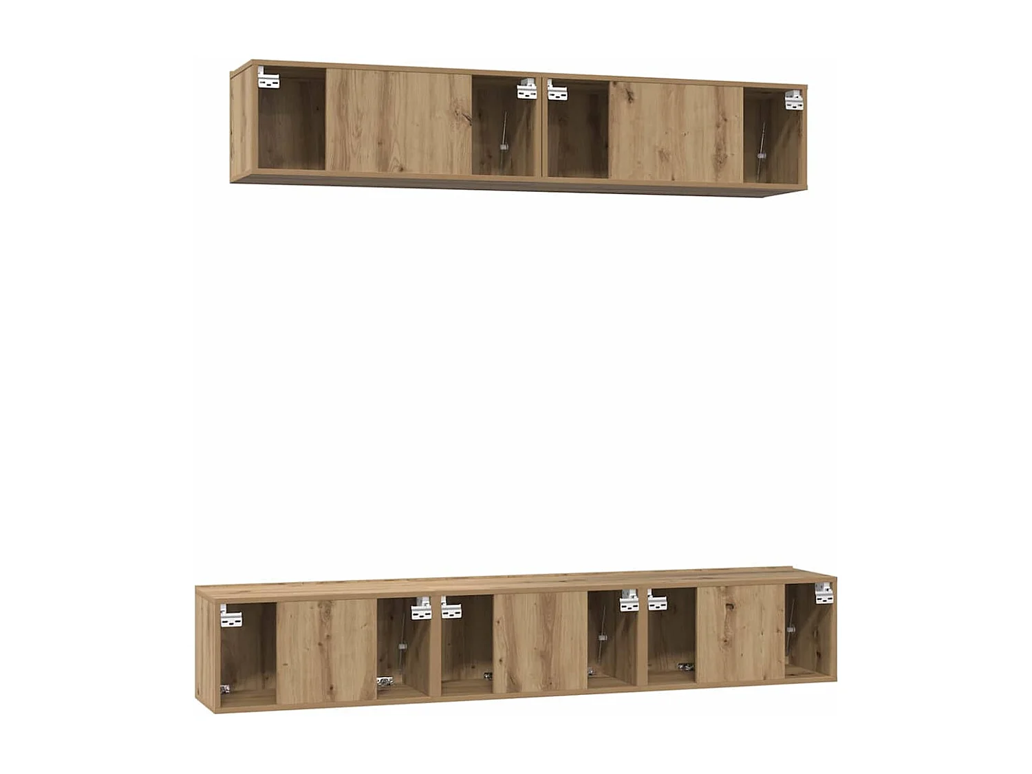 Ensemble de meubles TV Montage mural 5 pcs chêne artisanal