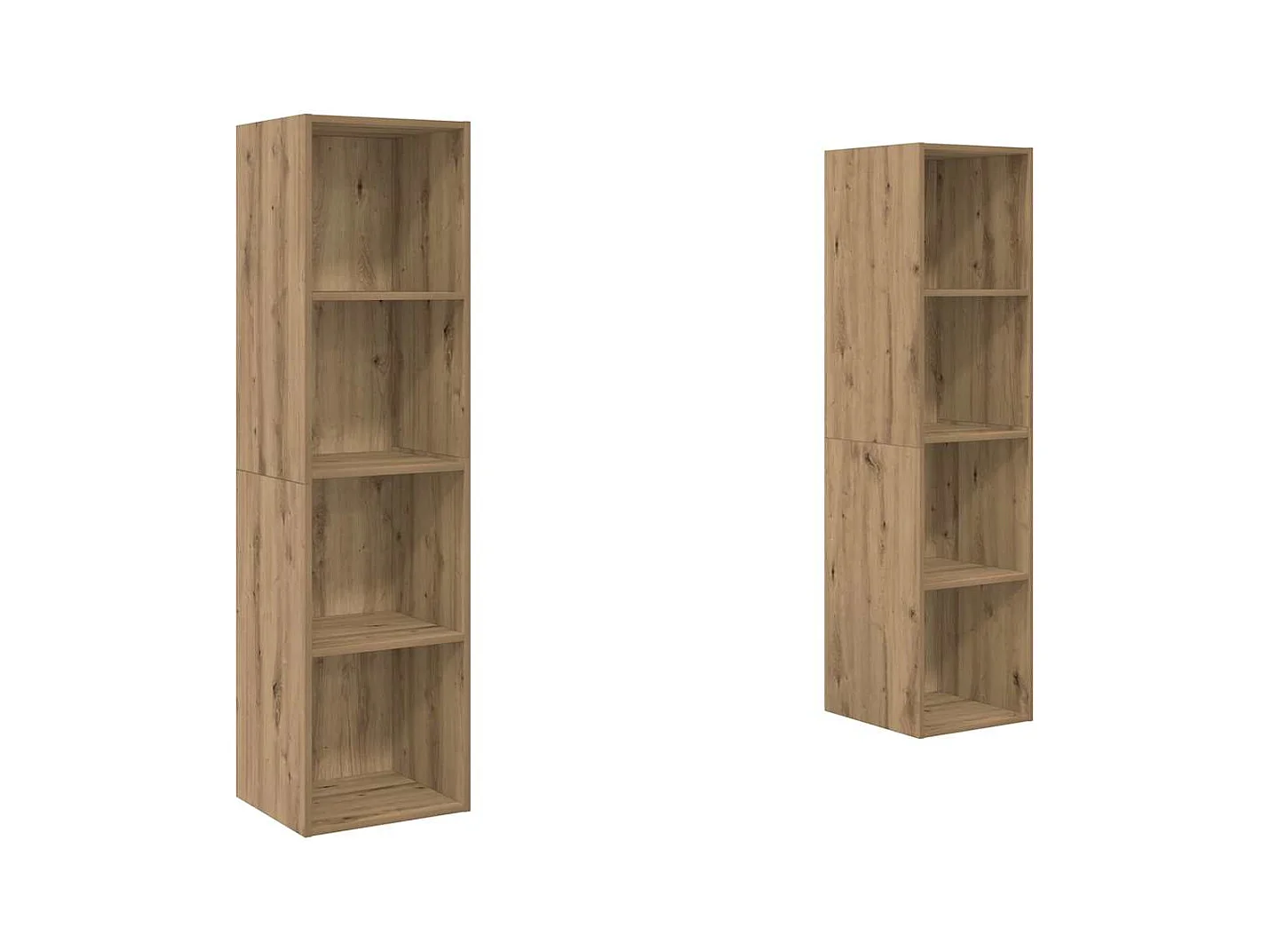 Meuble TV 2 pcs Marron 37 x 37 x 142.5 cm Bois d'ingénierie