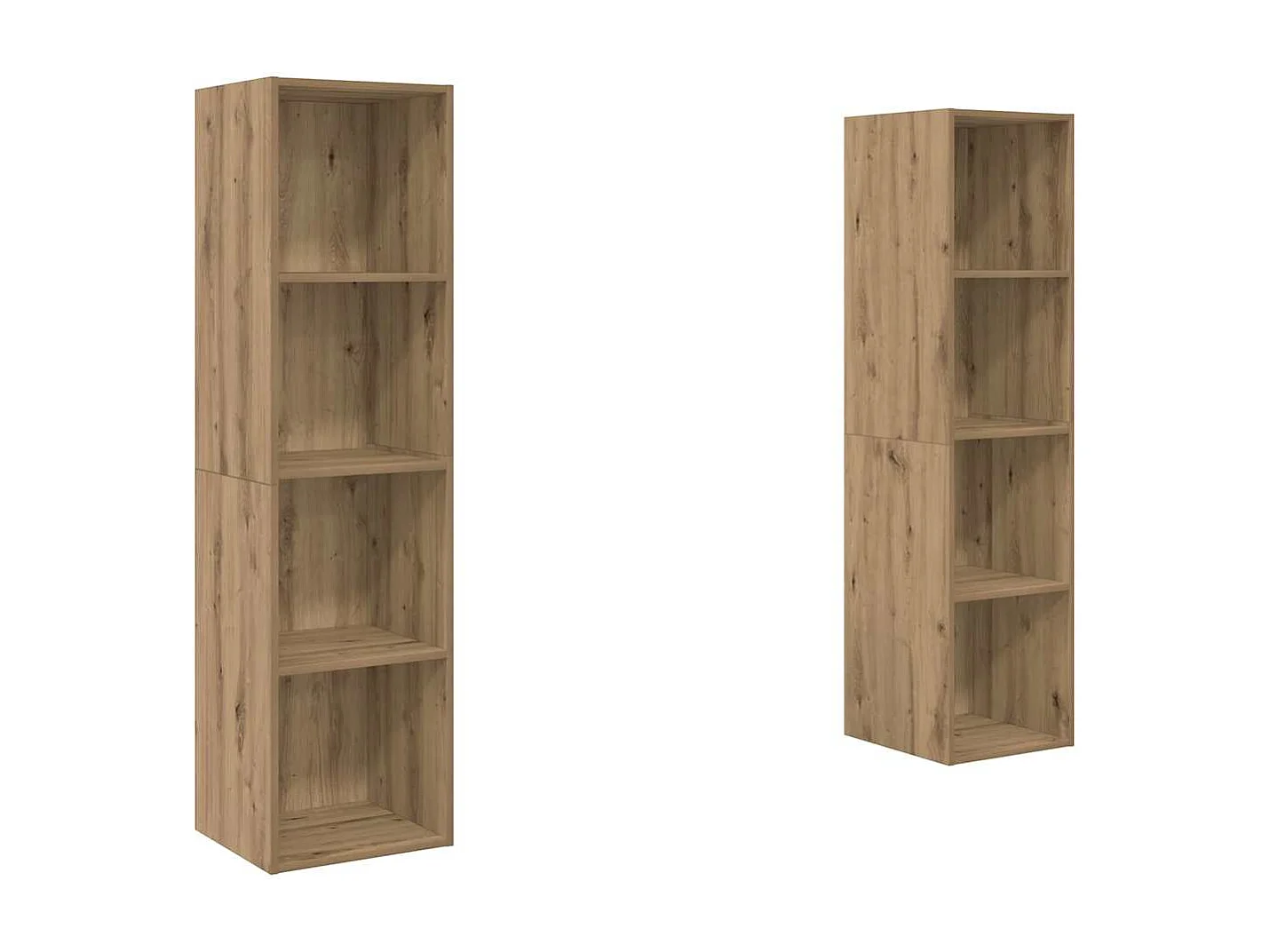 Meuble TV 2 pcs Marron 37 x 37 x 142.5 cm Bois d'ingénierie