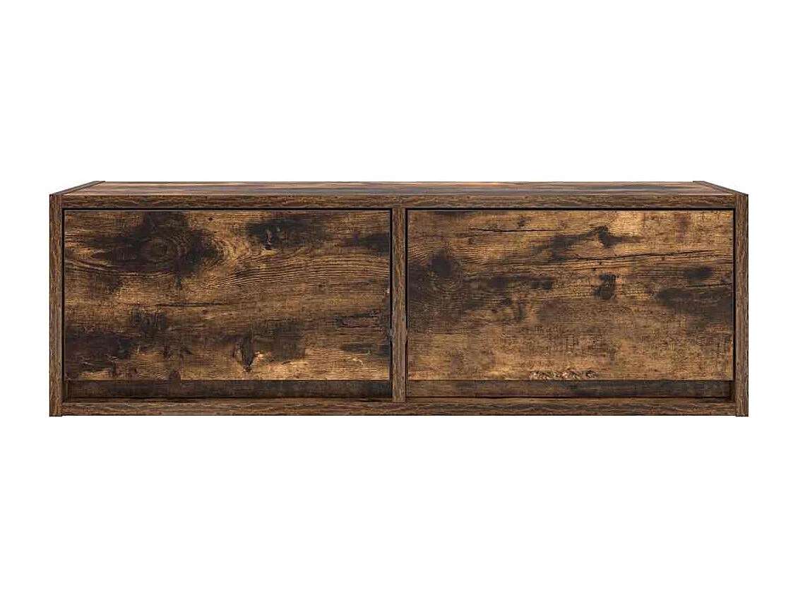 Mueble de TV 2 piezas roble ahumado 80x31x25,5 cm madera de ingeniería