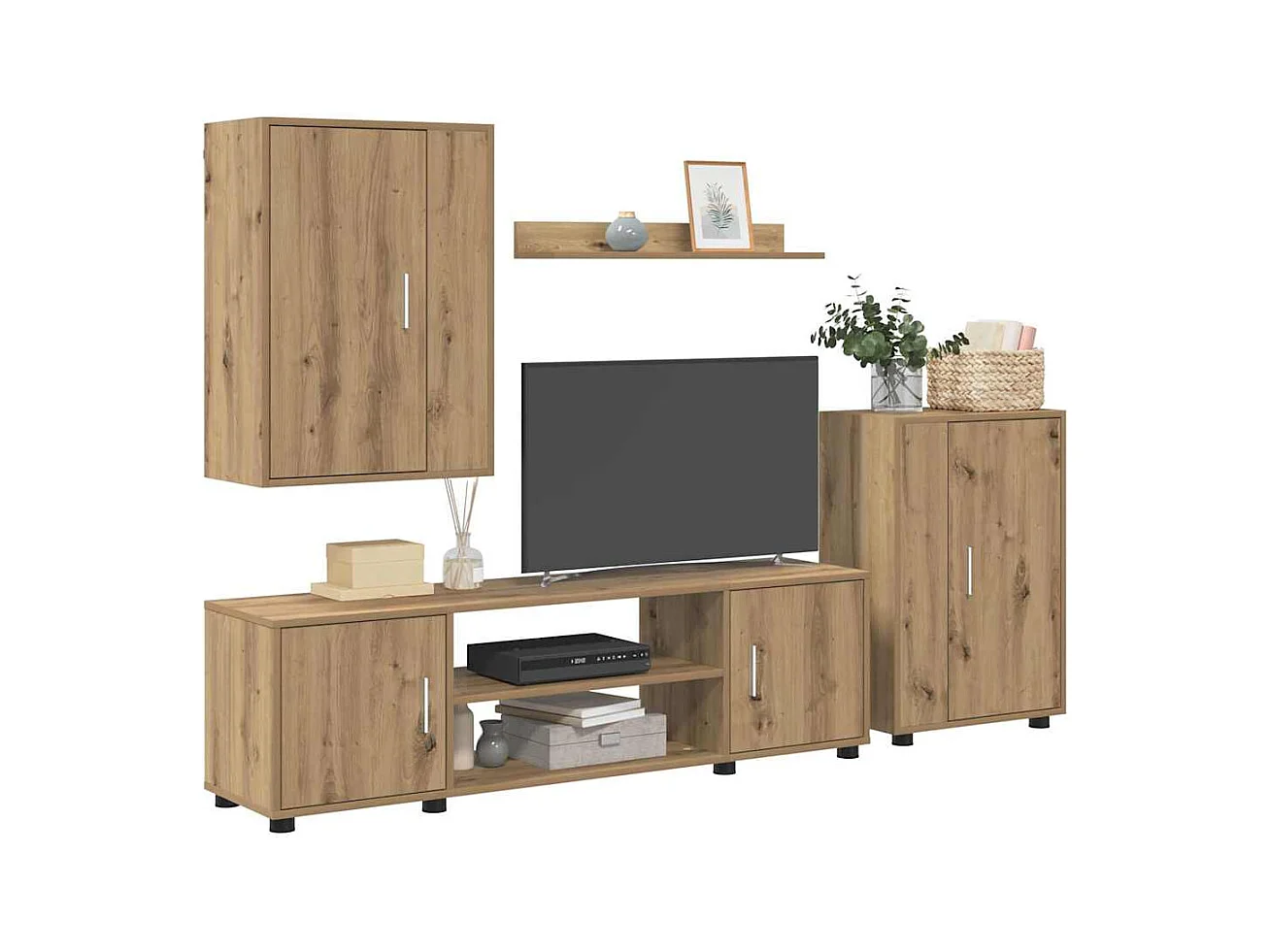 Ensemble de meuble TV 4 pièces 4 pcs chêne artisanal
