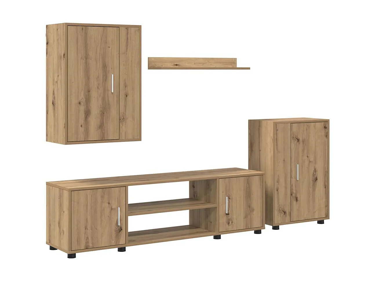 Ensemble de meuble TV 4 pièces 4 pcs chêne artisanal