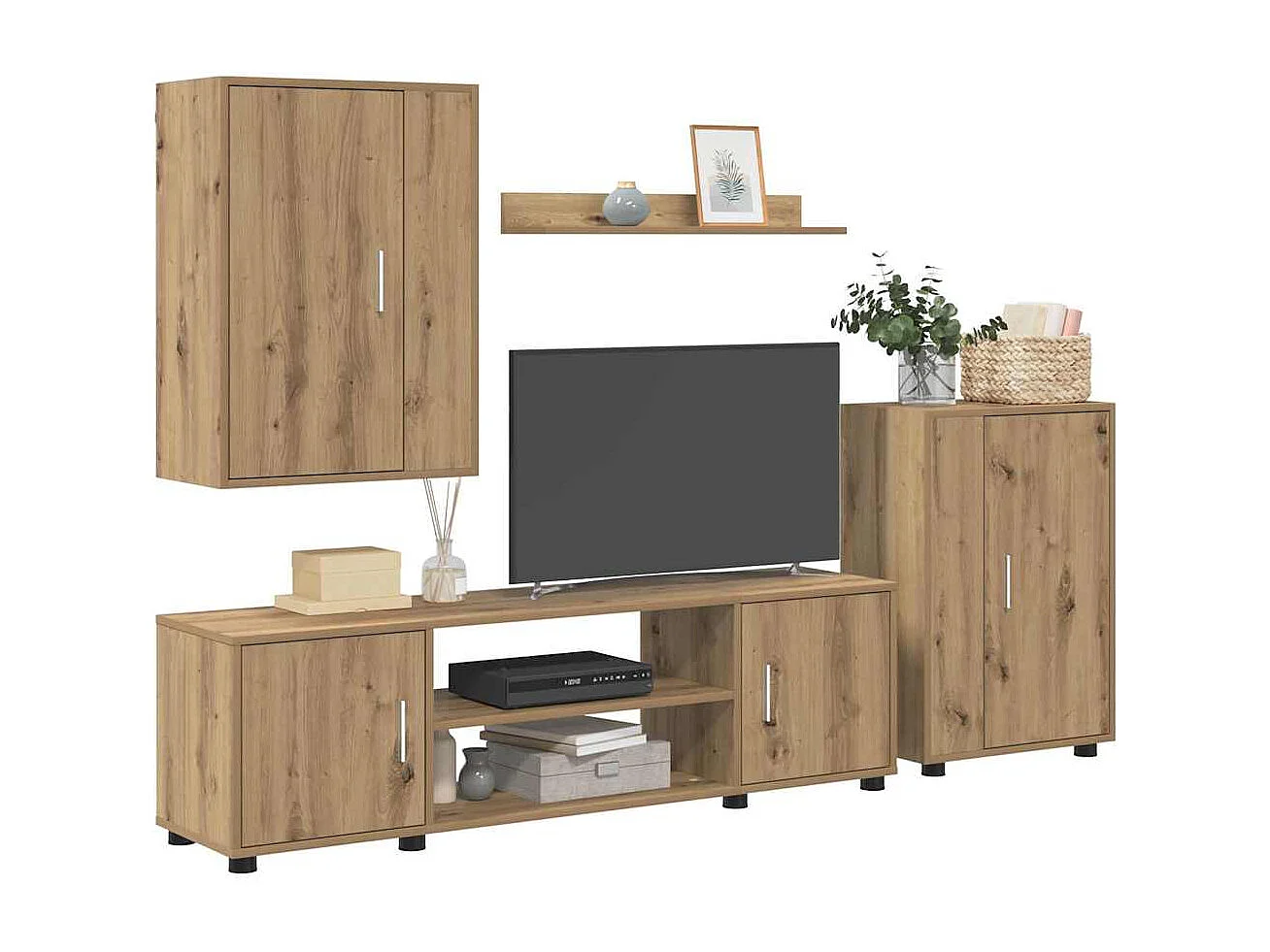 Ensemble de meuble TV 4 pièces 4 pcs chêne artisanal