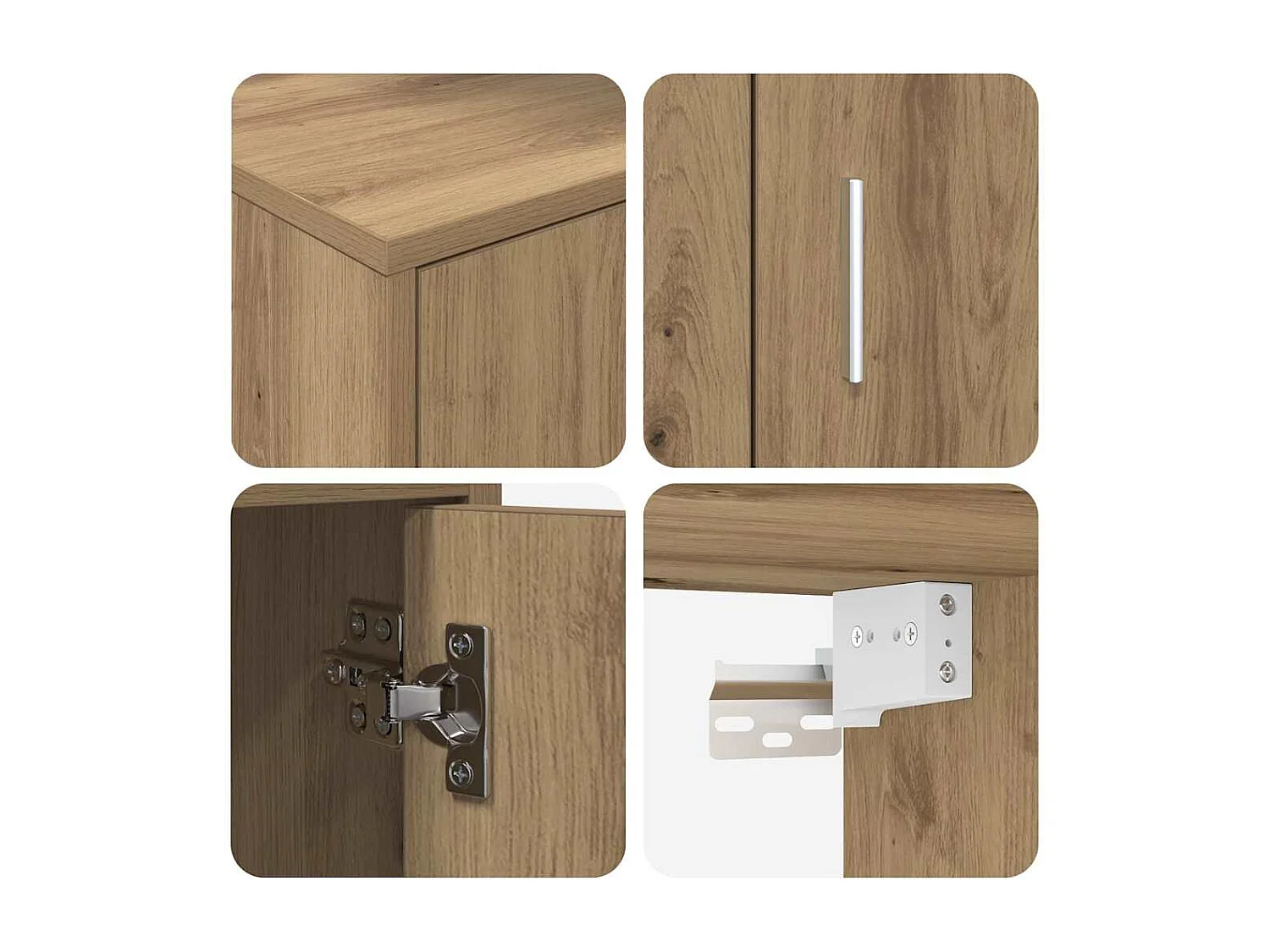 Ensemble de meuble TV 4 pièces 4 pcs chêne artisanal