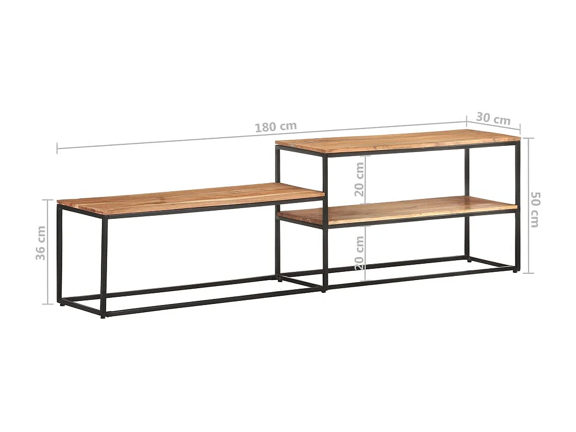 Mueble de TV 180x30x50 cm Madera maciza de acacia