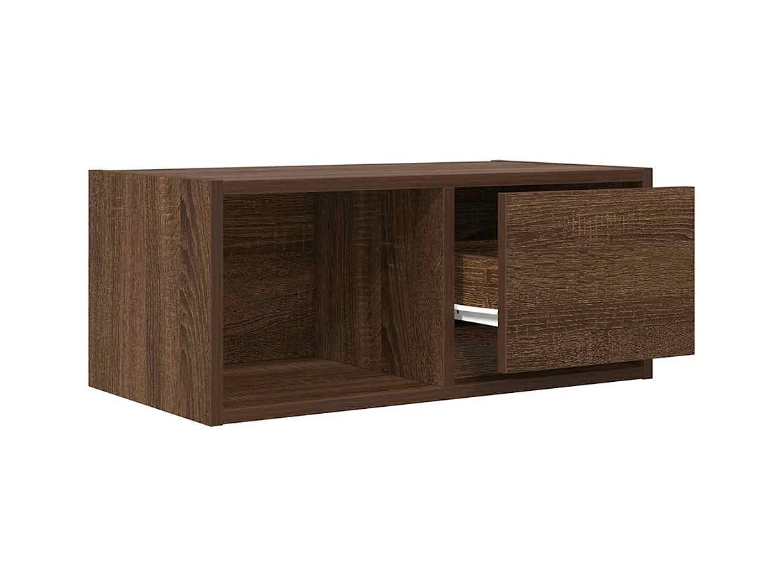 TV-kast 2 stuks eikenbruin 60x31x25,5 cm bewerkt hout