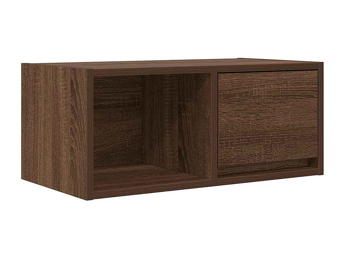 Meuble TV 2 pcs chêne marron 60x31x25,5 cm bois d'ingénierie