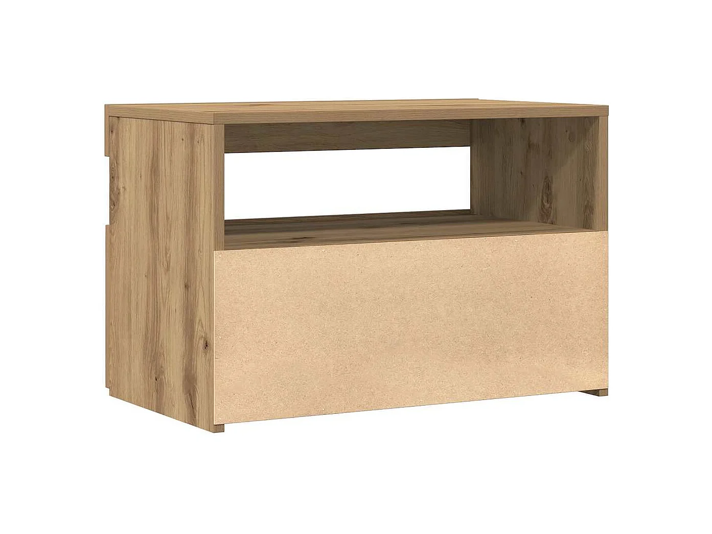 Meubles TV avec lumières LED 2 pcs chêne artisanal