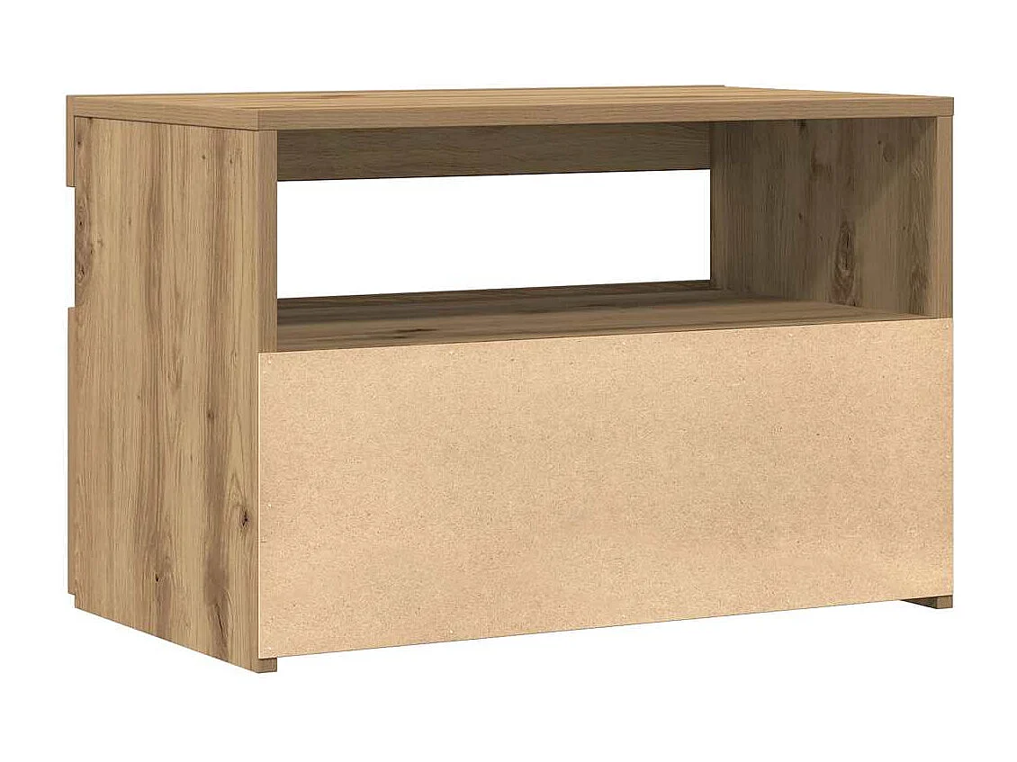 Meubles TV avec lumières LED 2 pcs chêne artisanal