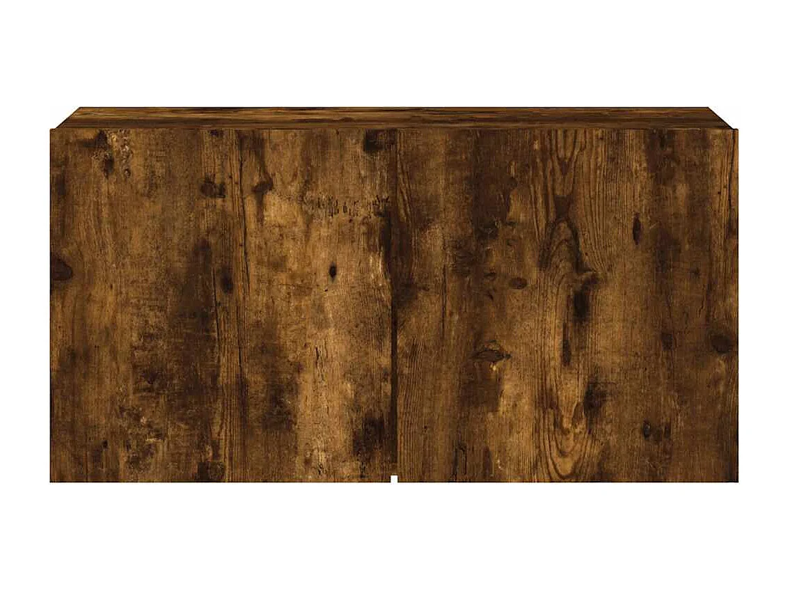 Meuble TV mural chêne fumé 80x30x41 cm