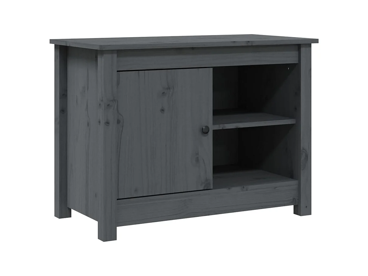 Grijze tv-kast 70x36,5x52 cm Massief grenenhout