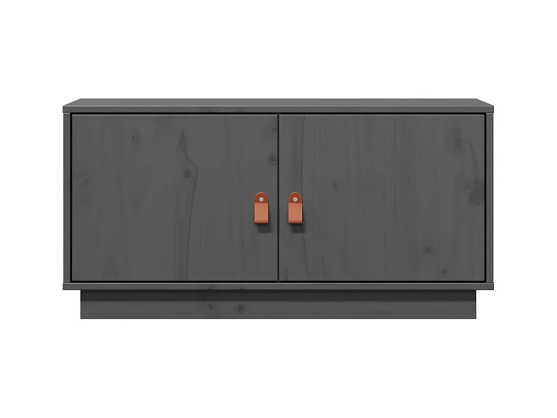 Grijze tv-kast 80x34x40 cm Massief grenenhout
