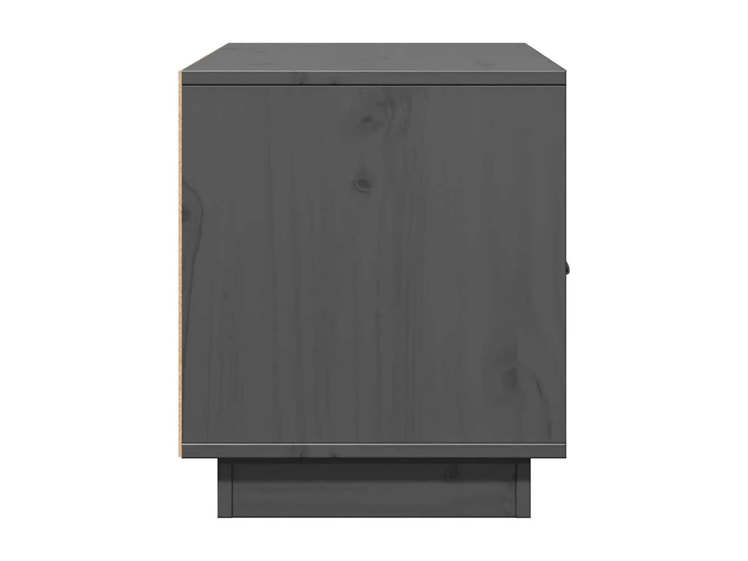 Meuble TV Gris 80x34x40 cm Bois de pin massif