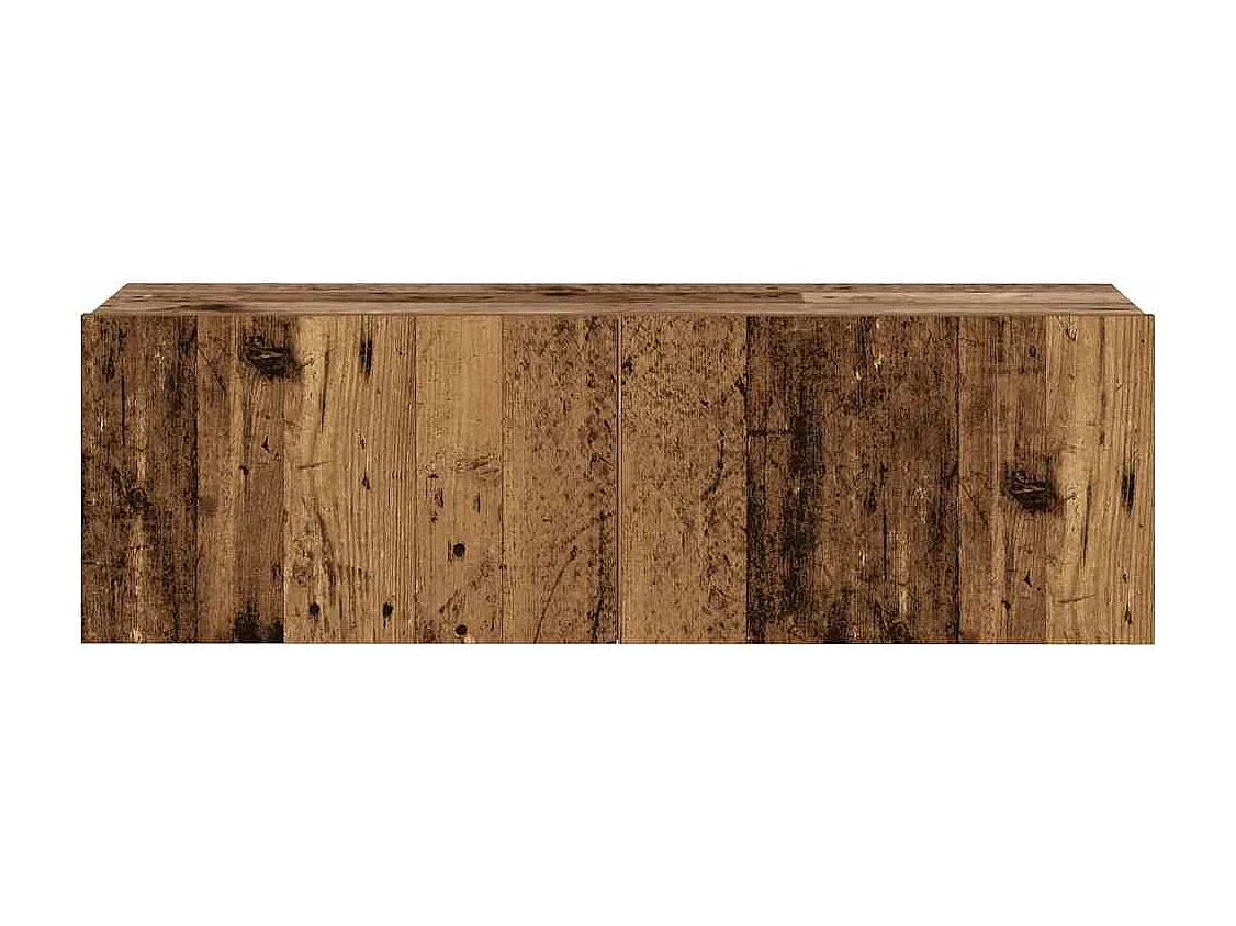 Mobili TV da parete a 3 pezzi, legno vecchio, legno ingegnerizzato