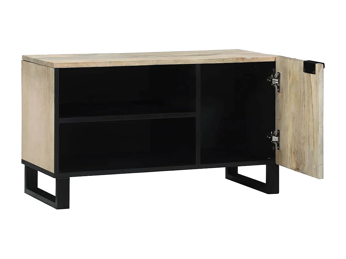 Muebles y estantes para almacenamiento de medios en blanco y negro