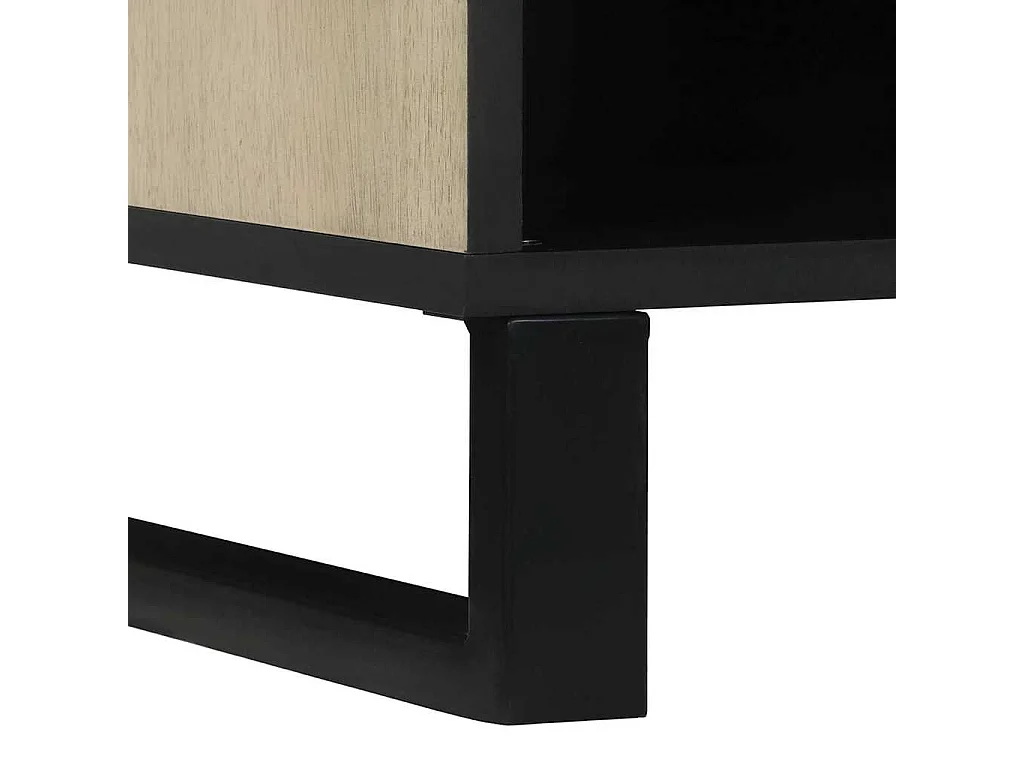 Muebles y estantes para almacenamiento de medios en blanco y negro