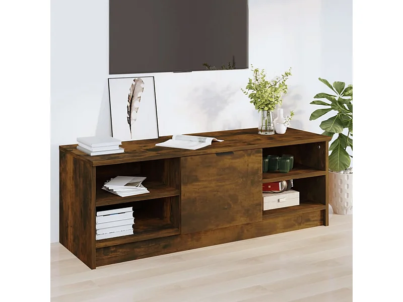 Mobile TV in rovere affumicato 102x35,5x36,5 cm in legno ingegnerizzato