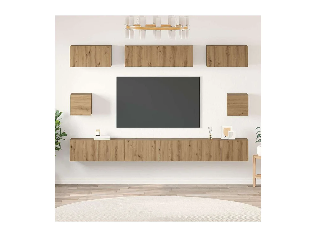 Ensemble de meubles TV 8 pcs chêne artisanal Bois d'ingénierie