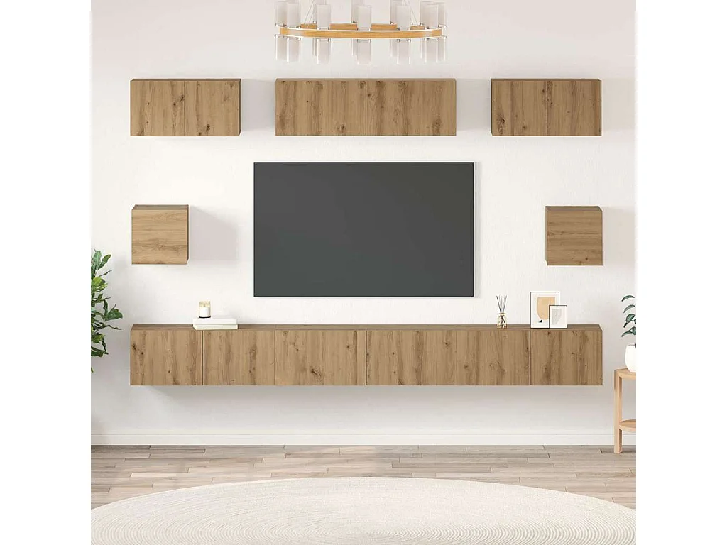 Ensemble de meubles TV 8 pcs chêne artisanal Bois d'ingénierie