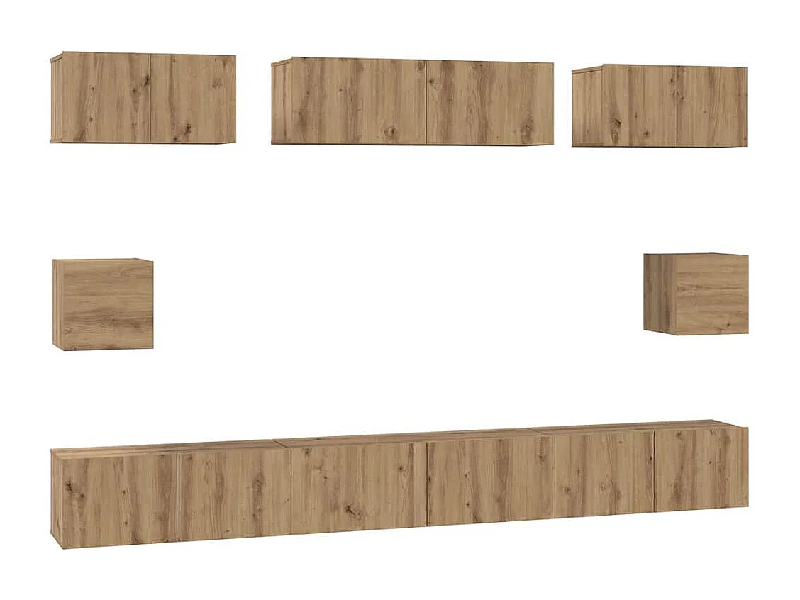Ensemble de meubles TV 8 pcs chêne artisanal Bois d'ingénierie
