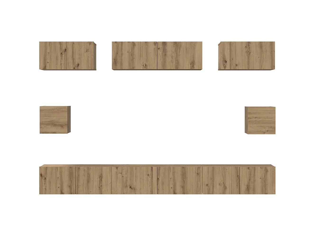 Ensemble de meubles TV 8 pcs chêne artisanal Bois d'ingénierie