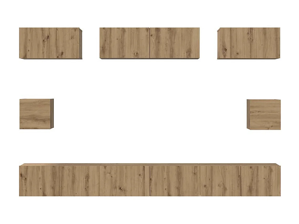 Ensemble de meubles TV 8 pcs chêne artisanal Bois d'ingénierie