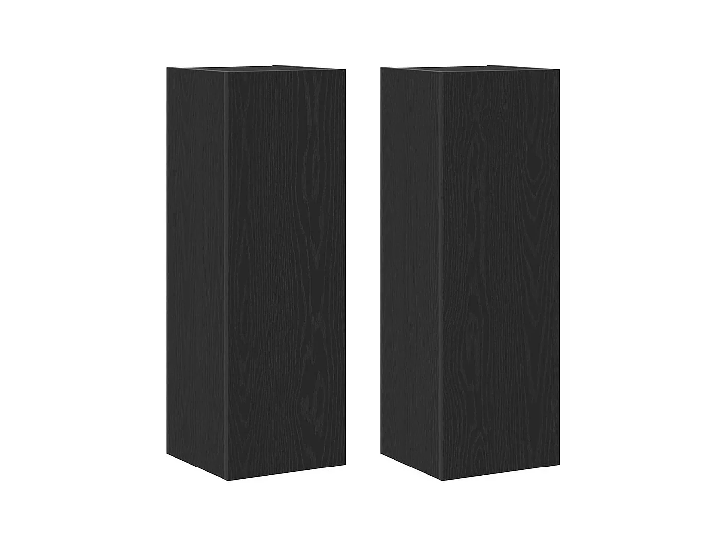 Mueble TV de pared de 2 piezas Roble negro 30,5 x 30 x 90 cm