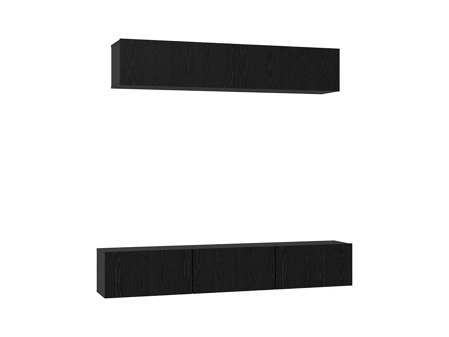 Conjunto de mueble de TV de 6 piezas Roble negro 100 x 30 x 30 cm