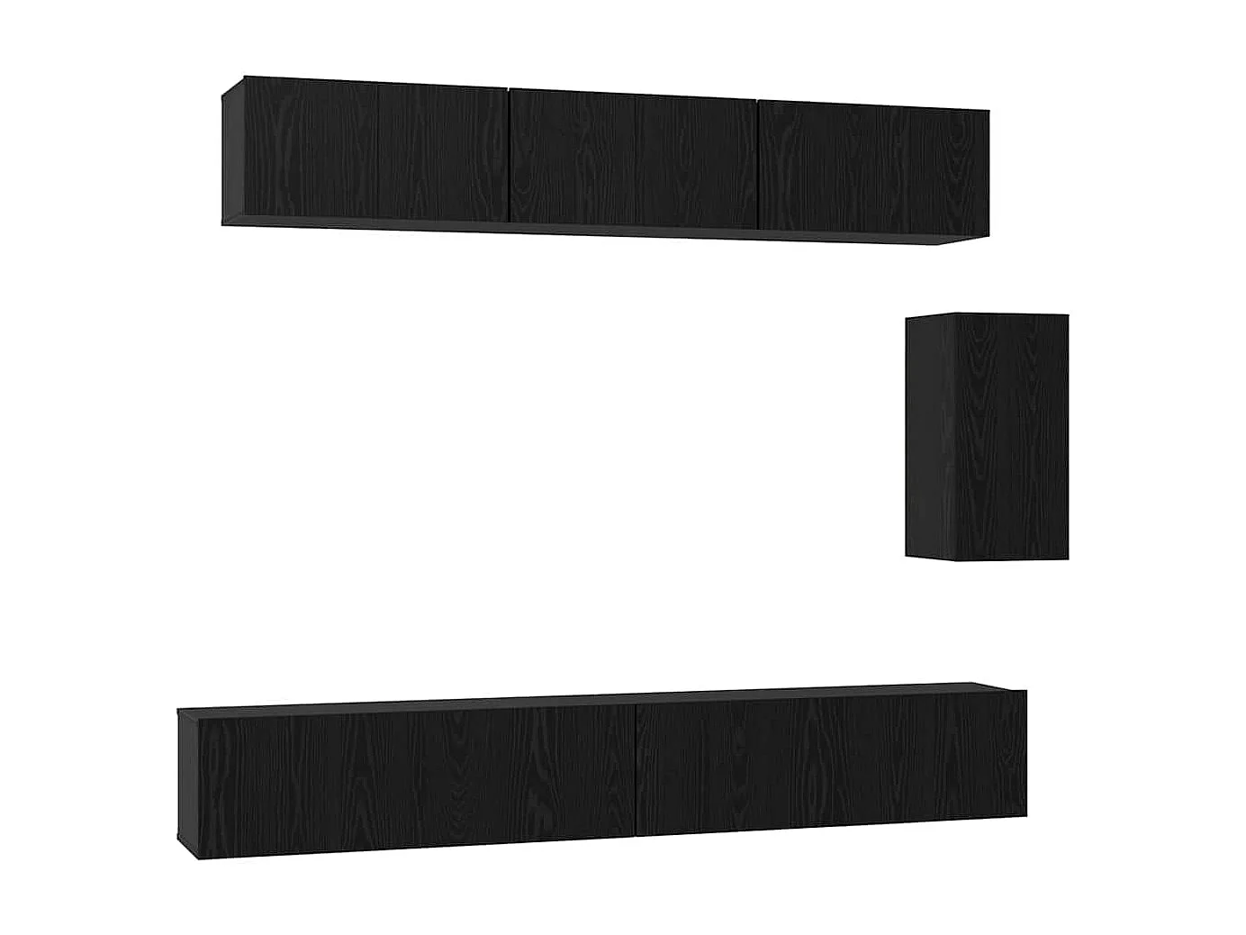 Ensemble meuble TV 6 pcs Chêne noir 100 x 30 x 30 cm