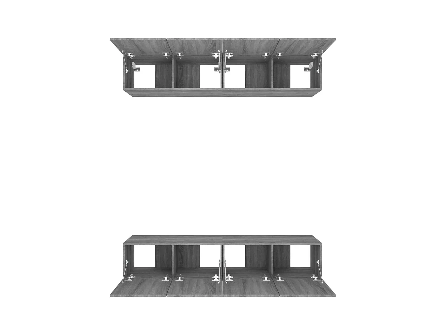 Mueble de TV 4 piezas gris sonoma 80x30x30 cm madera de ingeniería
