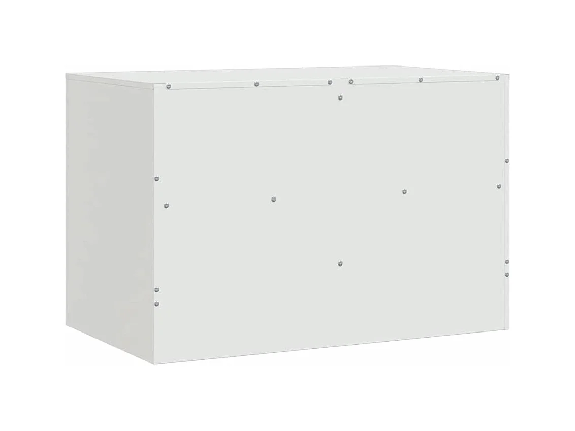 Meubles TV 2 pcs blanc 67x39x44 cm acier