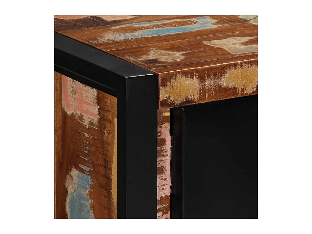 Meuble TV 80x30x35 cm bois massif de récupération