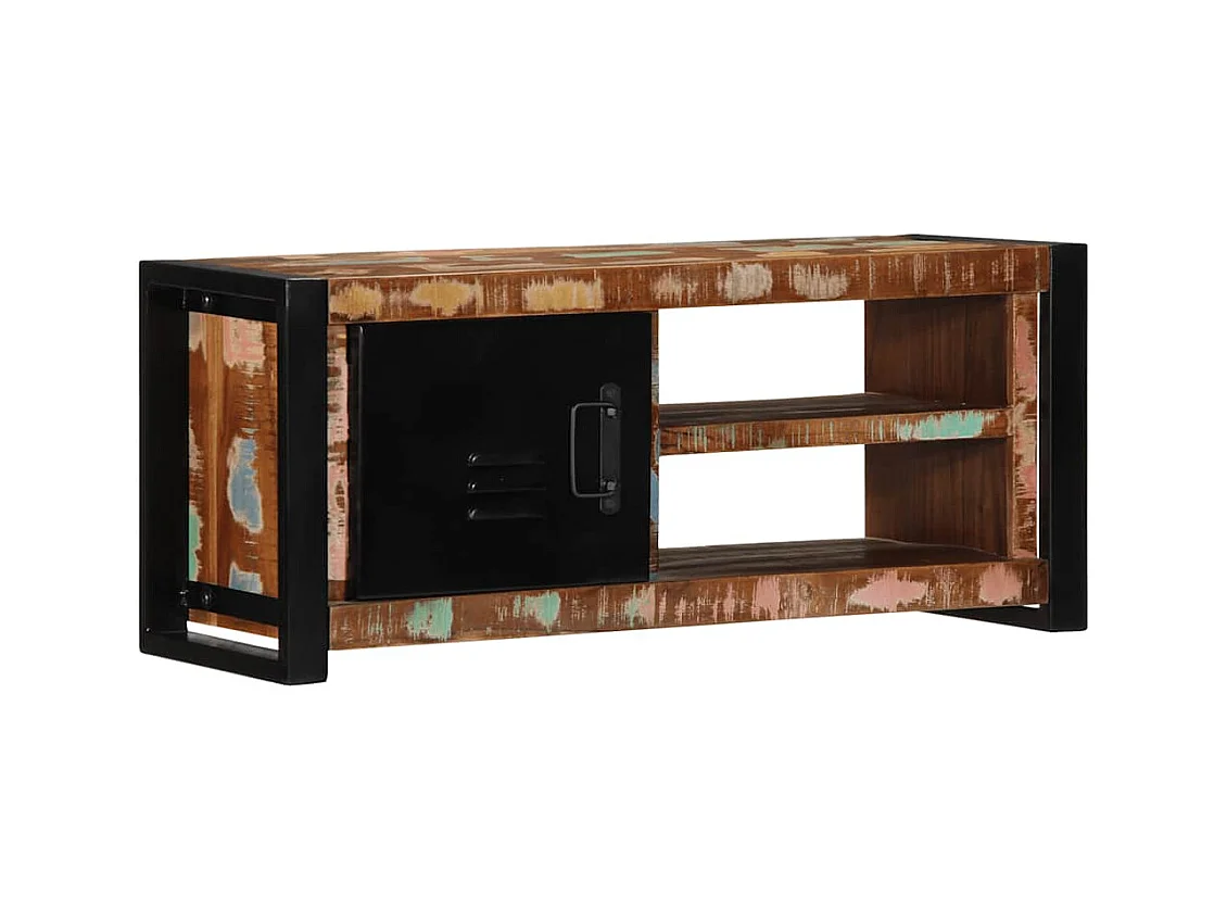 Mobile porta TV 80x30x35 cm in legno massello di recupero