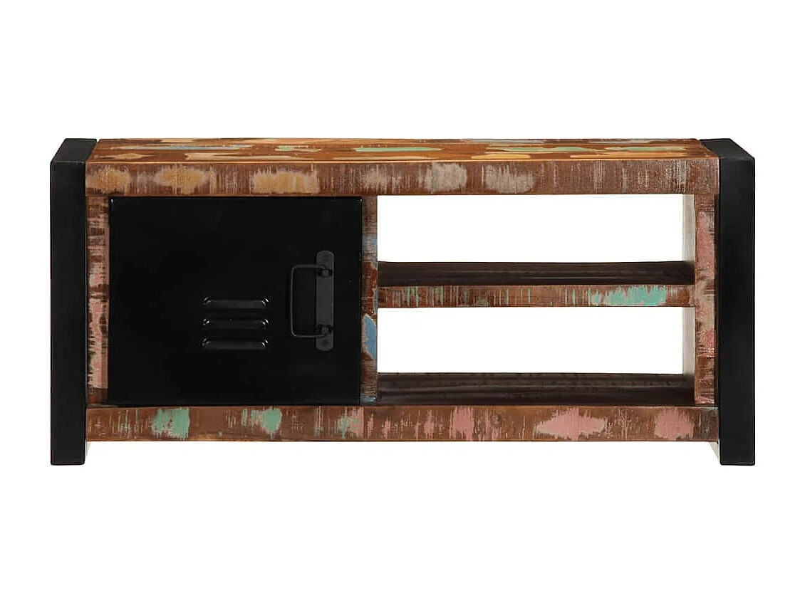 Meuble TV 80x30x35 cm bois massif de récupération