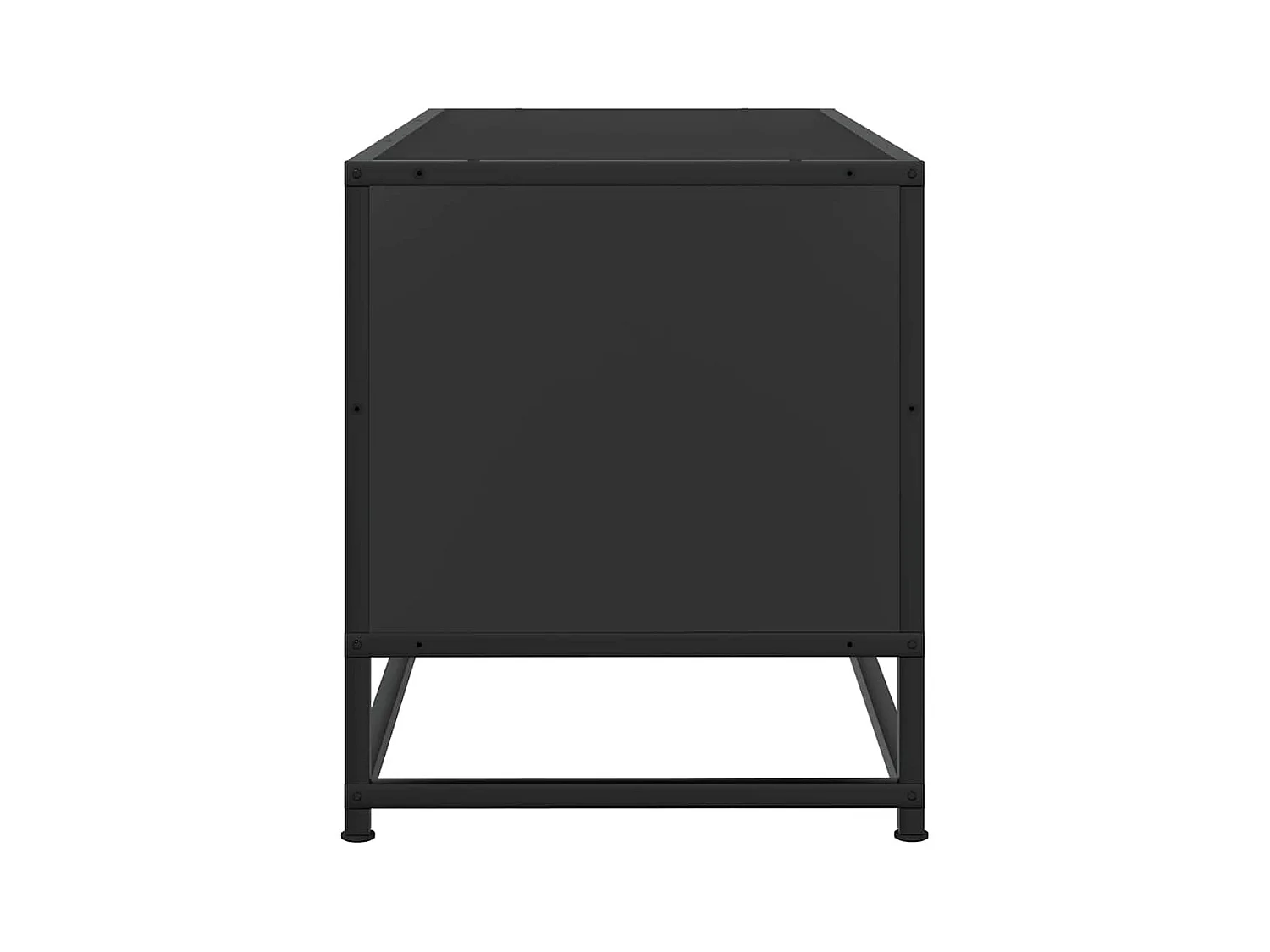 Zwarte tv-kast 80x34,5x40 cm van bewerkt hout en metaal