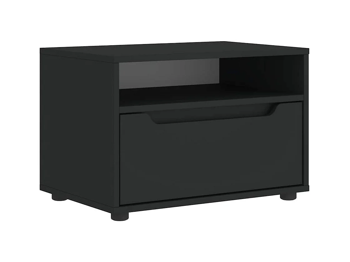 Meuble TV VISNES noir 60x40x38 cm bois d'ingénierie