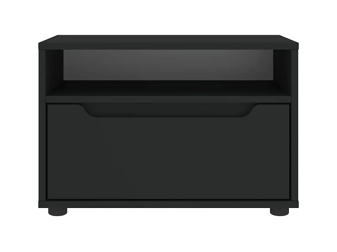 Meuble TV VISNES noir 60x40x38 cm bois d'ingénierie